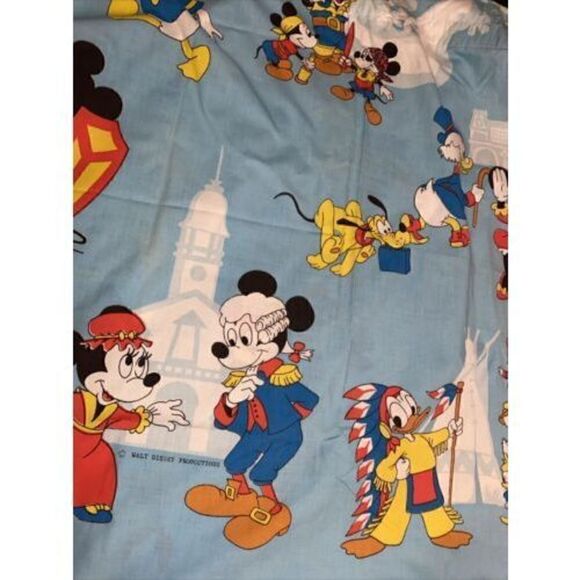 Vintage Walt  Disney Productions Curtains  Donald Mickey Minnie HTF - Picture 1 of 5